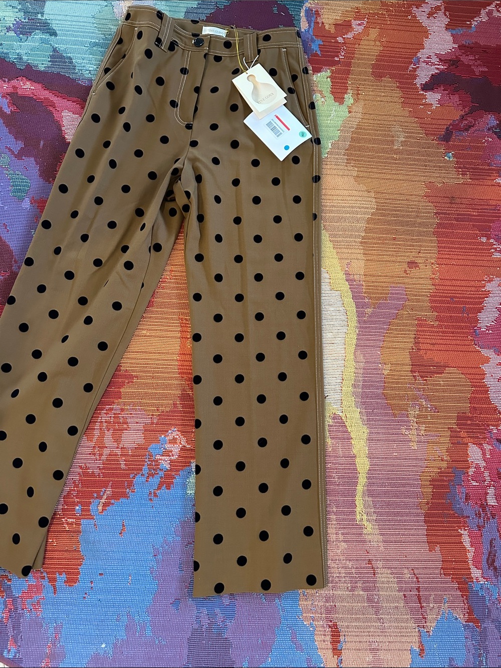 STINE GOYA Brown Polka Dot Trousers
